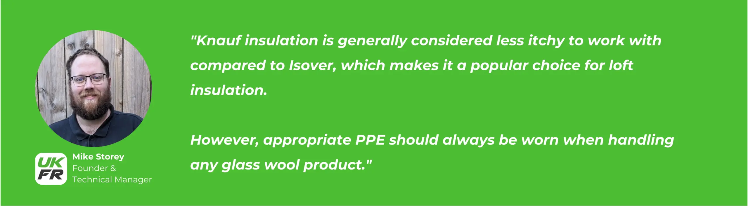Knauf vs Isover - itchy (Expert Comment)